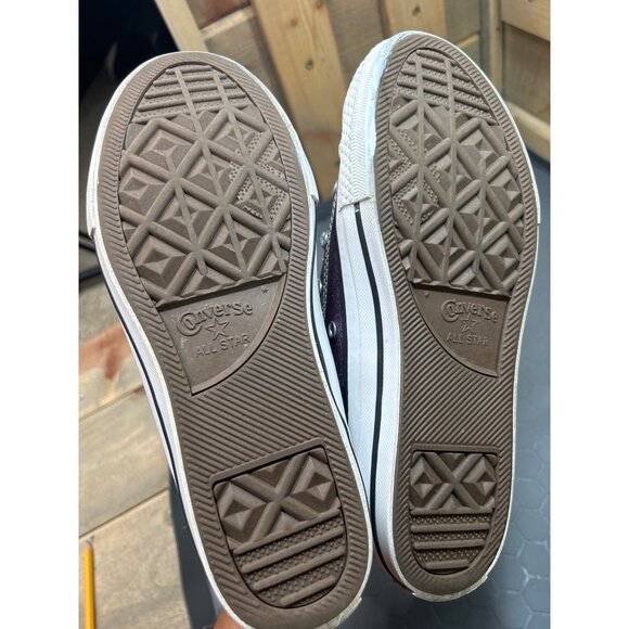 Converse All Star Junior Sneakers Purple Glitter Size 4 - Picture 7 of 7